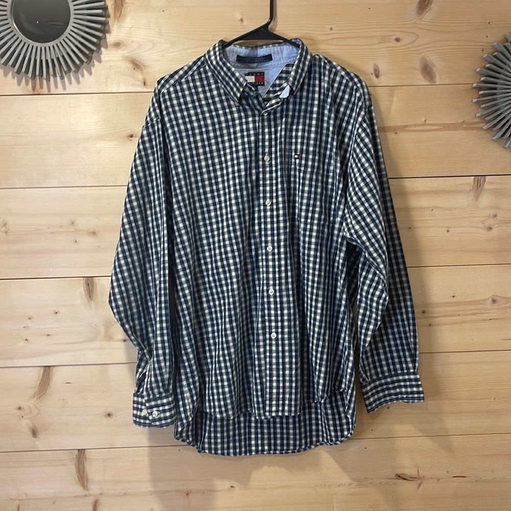 Tommy Hilfiger Mens Plaid Button Down Shirt